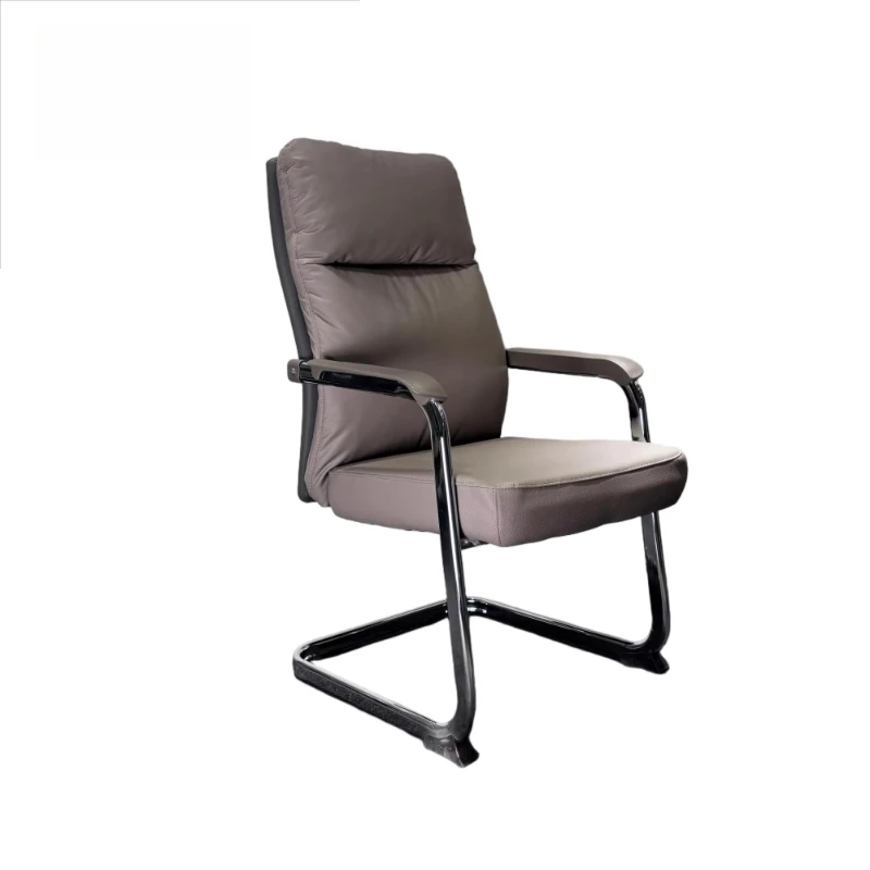 High-end leather office chair, conference room chair, curved computer chair, employee training chair