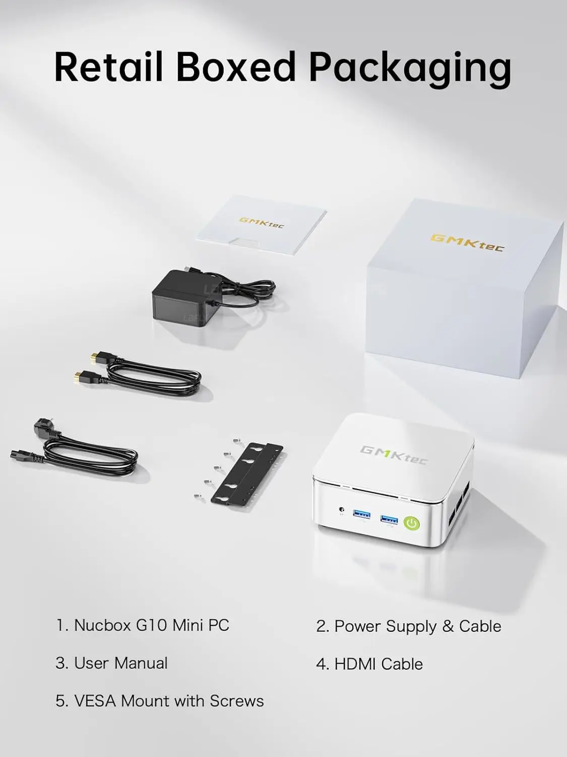 GMKtec G10 AMD Ryzen 5 3500U Mini PC Dual Channel DDR4 3200MHz