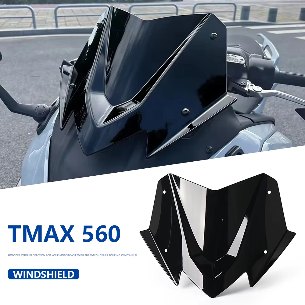 

Motorcycle V-Tech Line Sport Windshield Windscreen Deflector Fairing Cover Fit for YAMAHA TMAX560 T-MAX560 TACH MAX 2022-2026