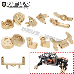 Meus 1/18 Brass Steering Knuckle C-hub Rear Link Mount Servo Mount Rear Axle Carrier Outer Portal Housing for AXIAL UTB18 Capra