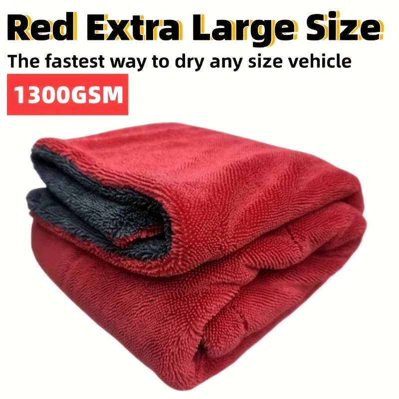 Extra Large Microfiber Drying Towel, Super Absorbent & Thick Car Detailing Towel for Auto Truck Boat, Fast Dry Rag for Car Wash