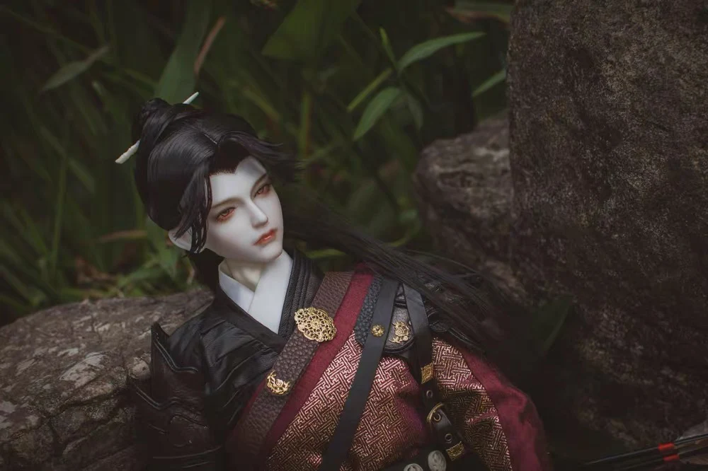 1/3 Scale BJD Doll Wigs Ancient Costume Chinese Hanfu Long Hair Samurai Wig For SD13 Girl SSDF ID72 Uncle Accessories A1941