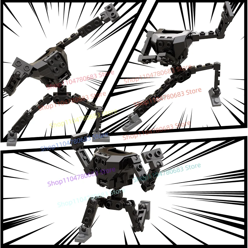 New MOC Mini Figure Super Articulated Multi-joint Skeleton Building Toy, Collectible Ornament, Holiday Gift