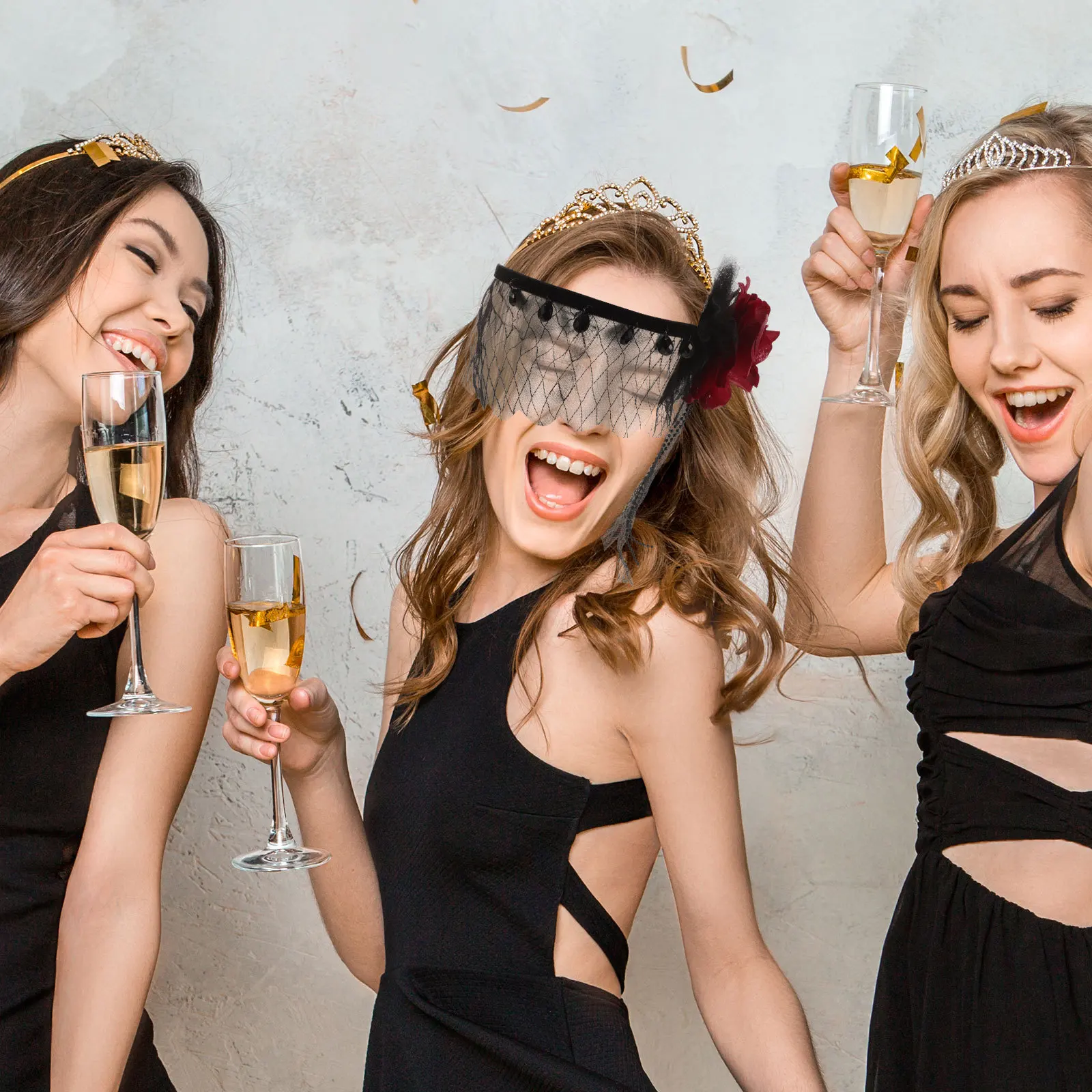 

Gothic Rose Headband Lightweight Comfortable Halloween Floral Hairband Party Headdress Day of The Dead Costume Prop