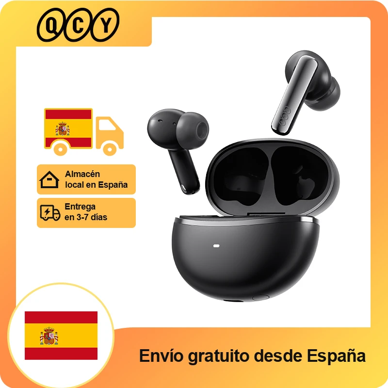Envío desde ES/PL/BR QCY HT18 auriculares inalámbricos Bluetooth 6,0 MeloBuds N70 híbrido adaptable ANC 6 micrófonos LDAC auriculares de Audio de alta resolución