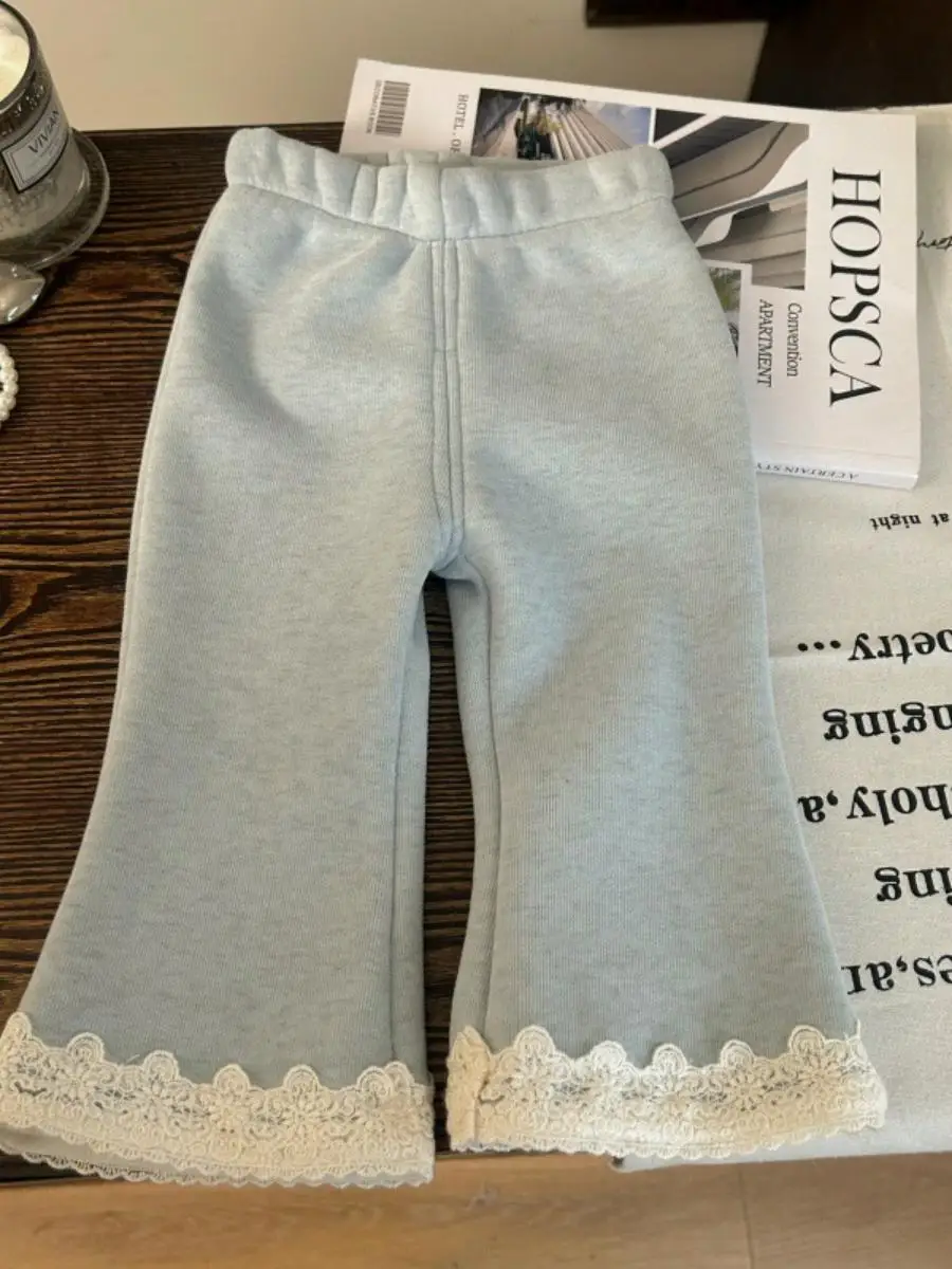 Koreanisches Kinder-Winteroutfit 2025 Neuerscheinung Cartoon Hasenohren Baumwolljacke mit Rüschenhose Zweiteiliges Set für G...