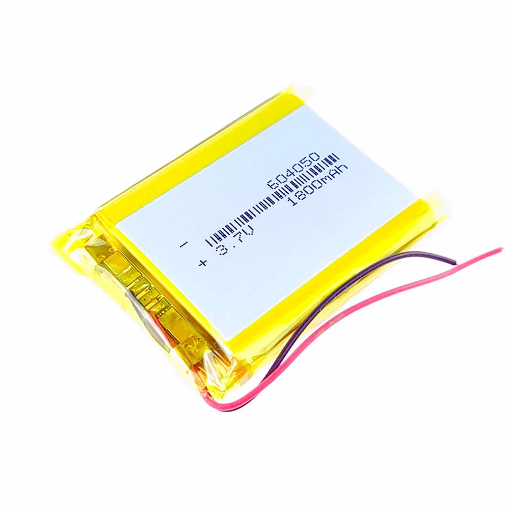

1-10PCS 3.7V 1800mAh 604050 Lithium Polymer Li-Po Rechargeable Battery Cells For Mp3 Mp4 GPS PSP Camera Laptop Power bank toys