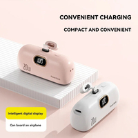 5000mAh Mini Pocket Power Bank Bracket Capsule Portable Built in Cable Two 0Way Fast Charging For Iphone Xiaomi Samsung NEW