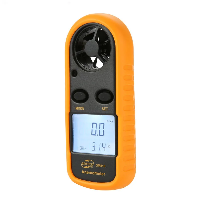 GM816 Digital anemometer, hand-held wind speed measuring instrument, wind temperature wind tester