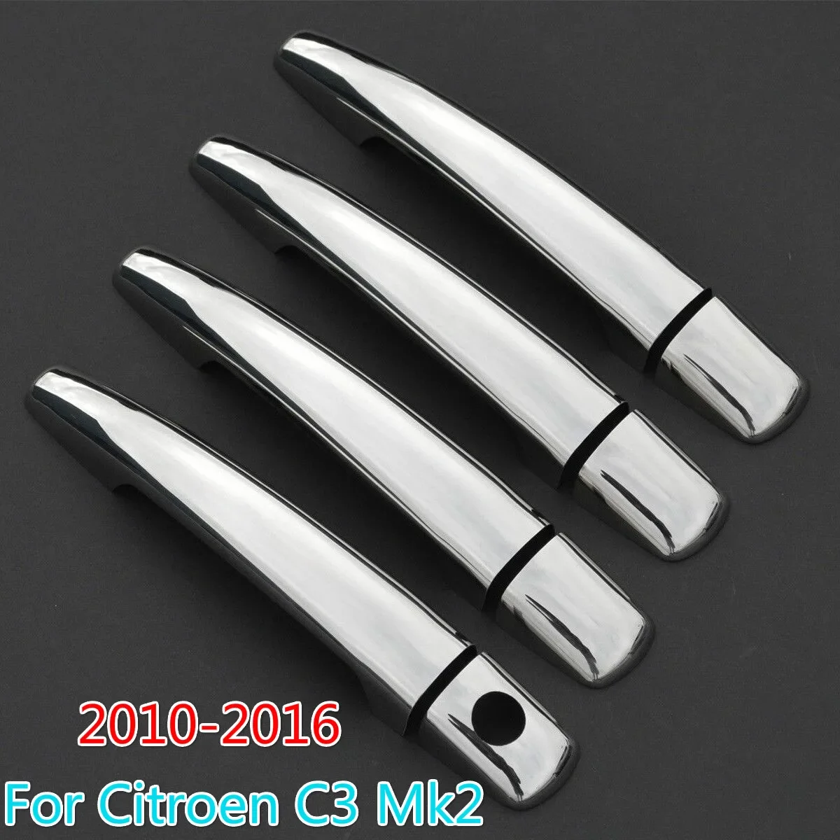 For Citroen C3 Mk2 C3 Picasso Aircross 2010-2016 Chrome Door Handle Covers Trim Set Car Styling 2011 2012 2013 2014 2015 VT VTR+