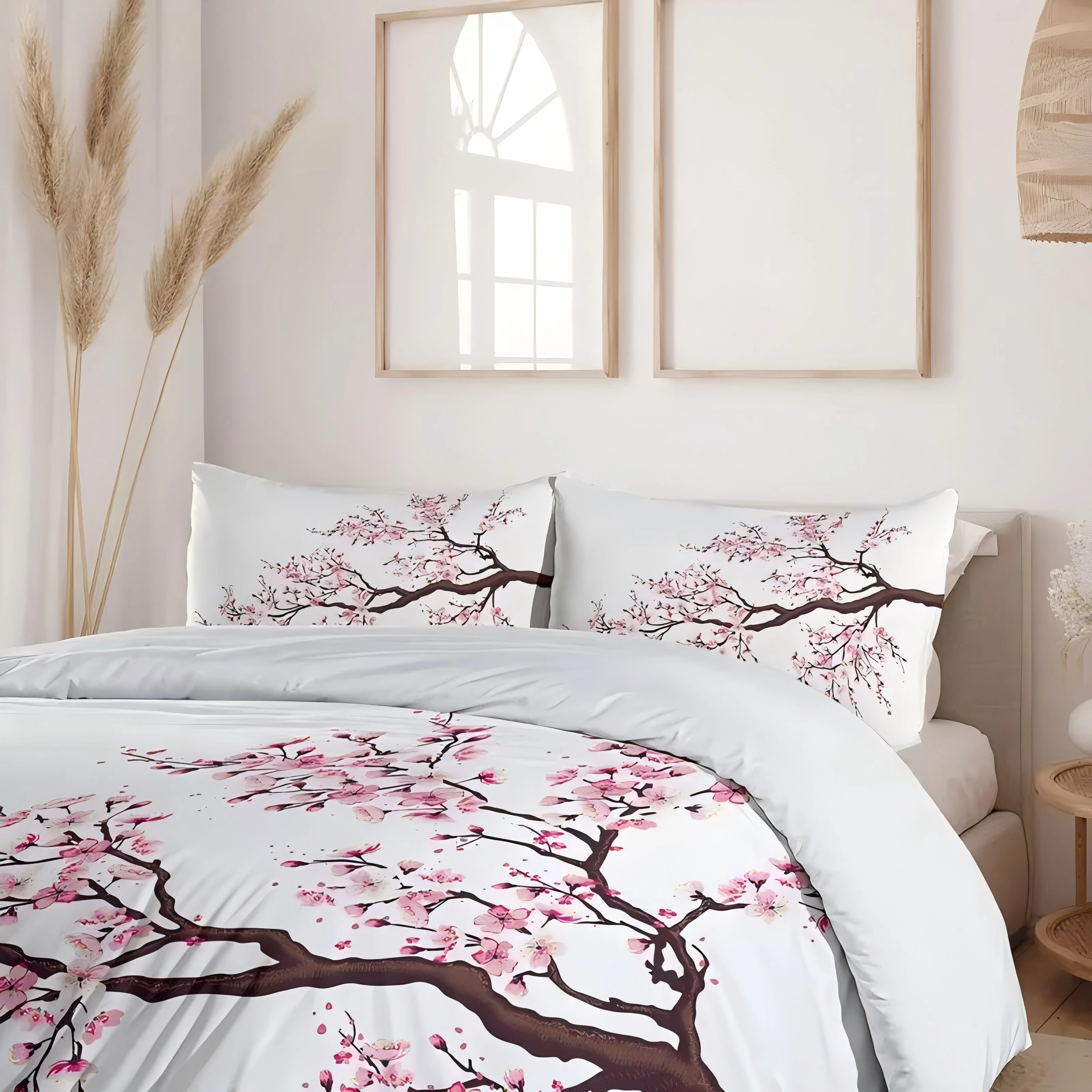 Japanese Mount Fuji Sakura Tree Flower 3D Printed Quilt cover sets Fashion Art Exquisite Home Textiles Duvet Cover Pillowcases