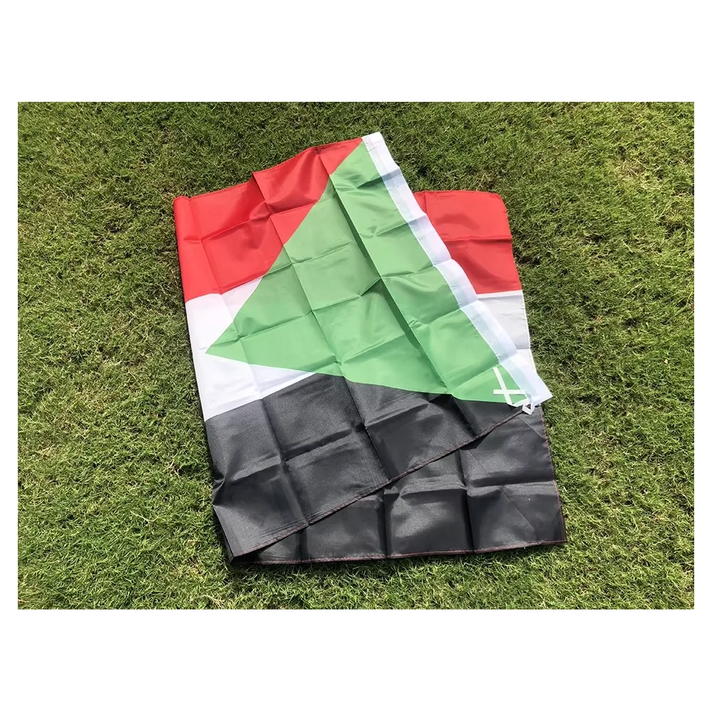 TIKI FLAG 3x5fts  90x150cm Sudan National Flag hanging polyester banner for decoration