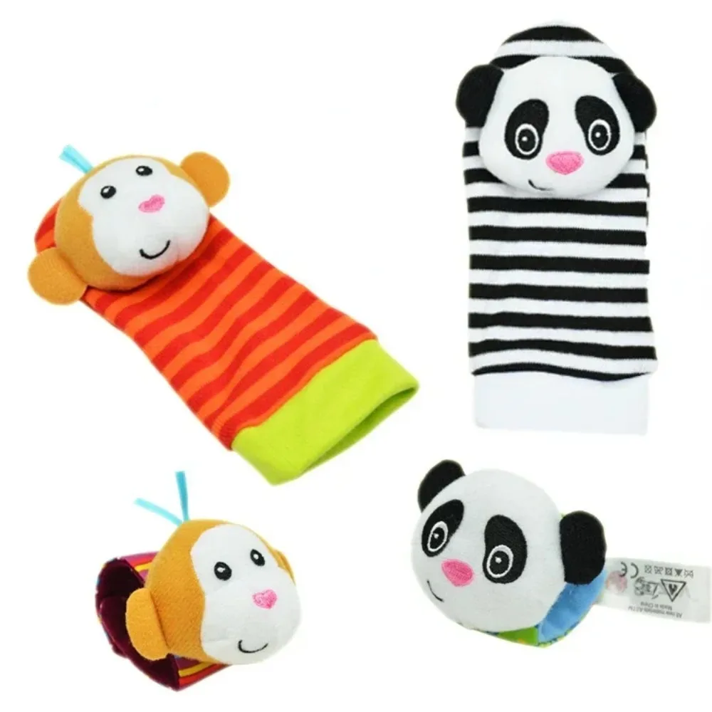 New Baby Drummer Toy Cute Plush Animal Wrist Drummer Foot Search Socks 0-24 Months Male Baby Girl Newborn Gift