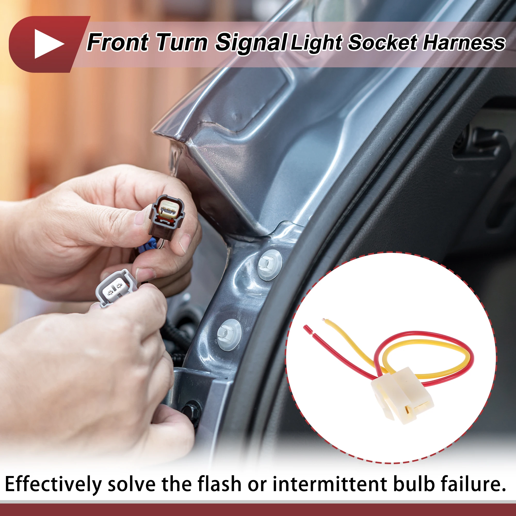 UXCELL Front Turn Signal Light Socket Wiring for Acura Integra 1988-1993 No.33305SH3A01