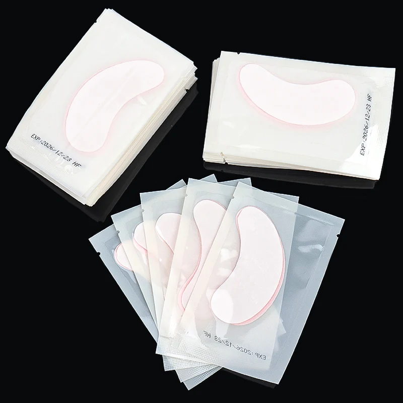 50 pares de hidrogel transparente sob os olhos gel remendo almofadas cílios levantamento papel adesivos extensão dos cílios ferramentas de maquiagem descartáveis