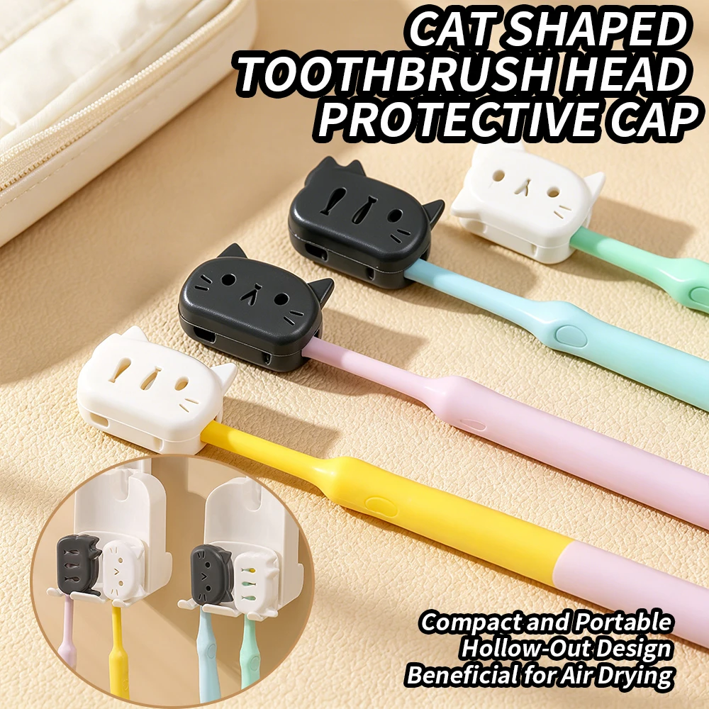 Travel Accessories For Europe - 4pcs Cat Toothbrush Cover Dust Protector