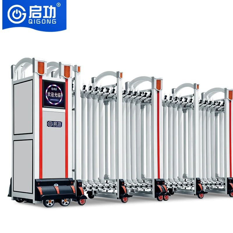 

Modern Electric Aluminum Alloy Double Door Retractable Gate Automatic Opening Corrosion-resistant Durable Powder Coated Easily