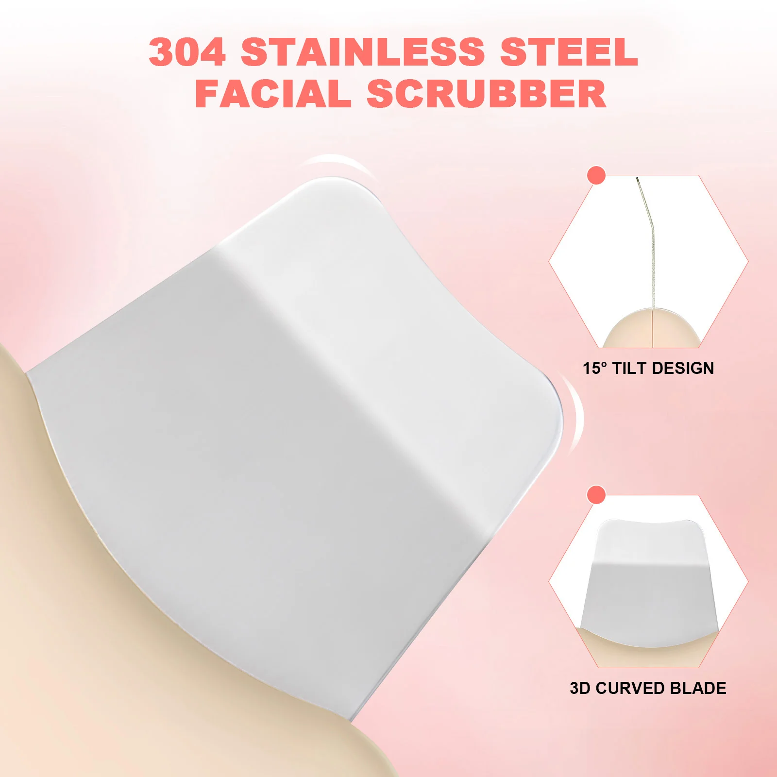 เครื่องขัดผิวหน้า 2 ชิ้น ที่ขูดสิวเสี้ยน เครื่องมือทำความสะอาดผิวหน้าอย่างล้ำลึก ขัดผิวหน้า เครื่องมือดูแลผิวหน้า