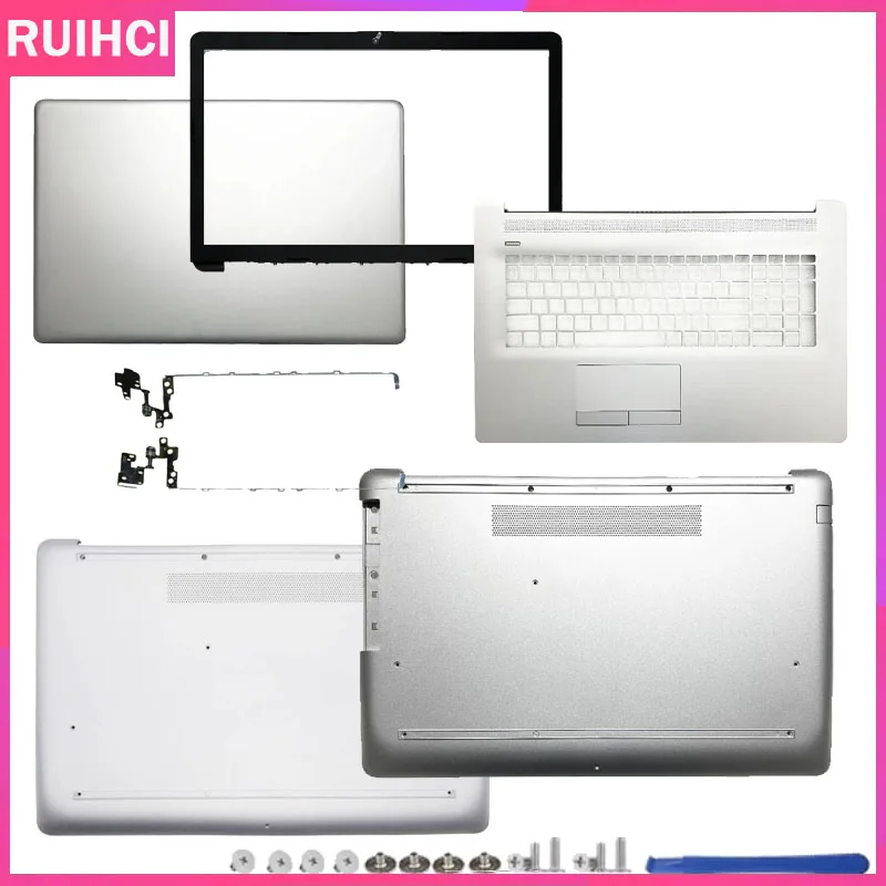 

New Laptop LCD Back Cover Lid Screen Top Case Front Bezel Palmrest Upper Keyboard Bottom Base Case Silver For Probook 470 G7
