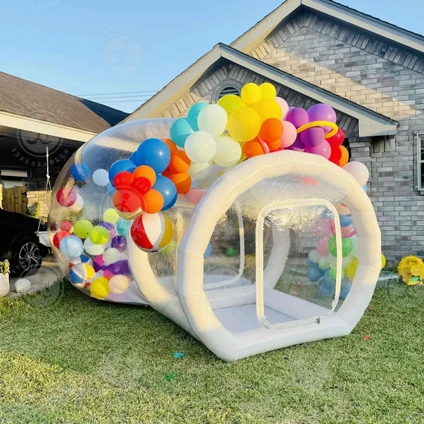 Inflatable Air Dome Tent Party Hire Inflatable Transparent Bubble Tent With Balloons For Outdoor Show