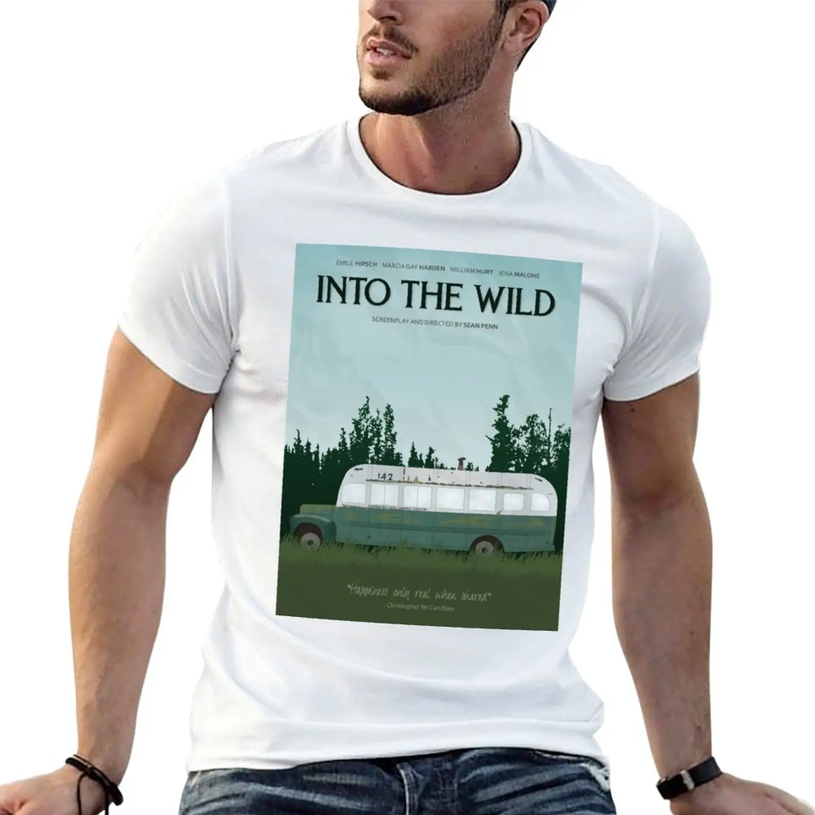 Into The Wild - Magic Bus T-Shirt t shirt man casual graphic t shirts for man man t shirts high quality luxury brand T-shirt