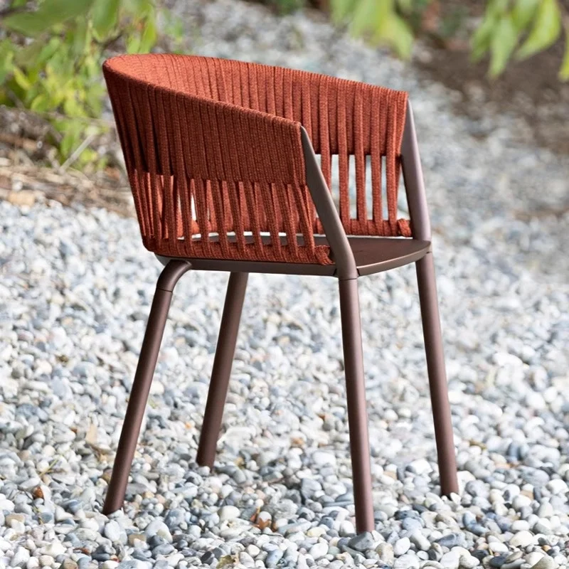 

Custom-Made Outdoor Rainproof Sunproof Scandinavian Furniture Long Western Dining Table Rattan Courtyard Garden Outdoor Tables