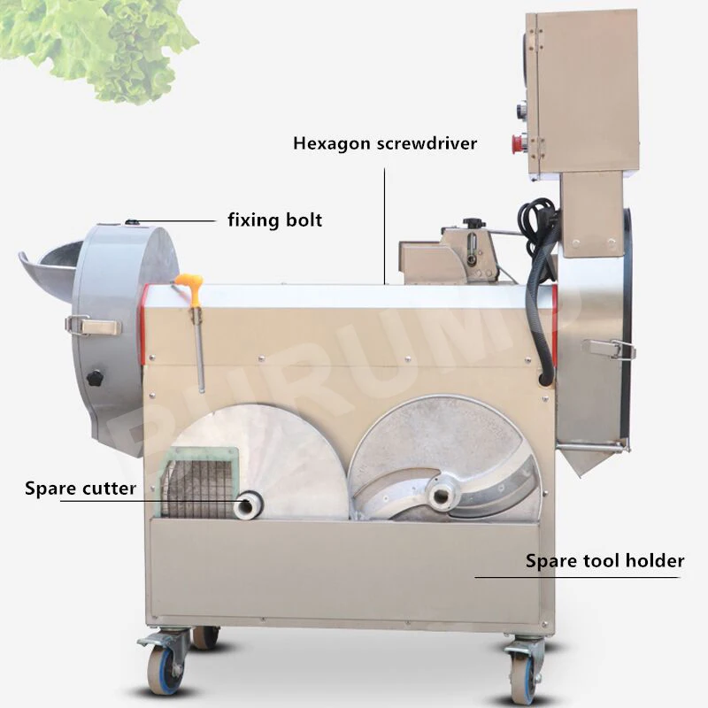 Double Headed Multi Function Automatic Cutting Machine Commercial Electric Potato Carrot Ginger Slicer Shred Vegetable Cutter