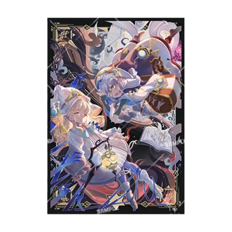 50Pcs/set Yu Gi Oh Card Sleeve Risette of The White Woods Anime Game Characters Laser Version Colorful Card Protective Cover