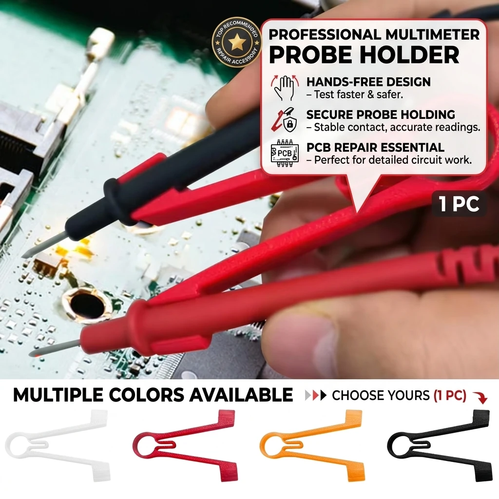 Multimeter Probe Holder Test Meter Probes Clamping Tool Hands Free Electrical Testing Repair Accessories 1 Pc