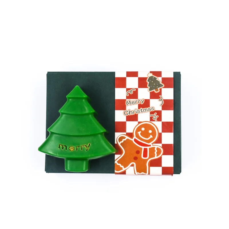 Christmas Tree Handmade Essential Oil ChristmasinsWind Fragrance Cleansing Bath Soap Festival Hand Gift Box Matching