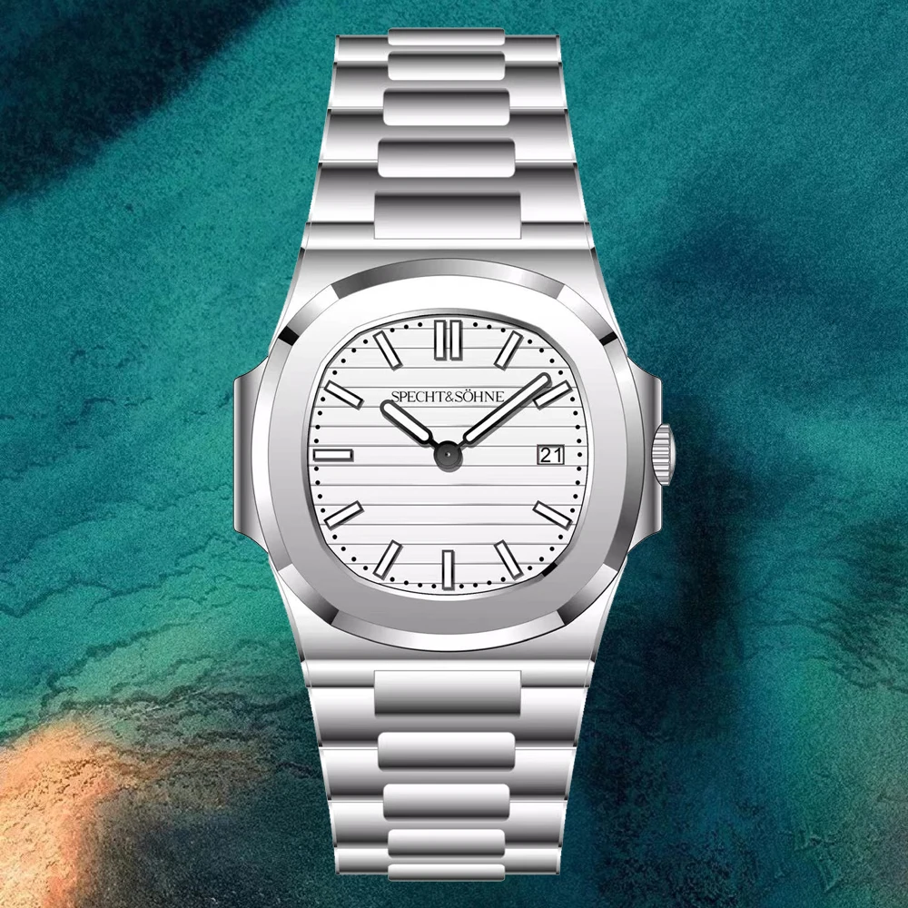 2026 New Specht & Söhne Luxury 40MM Quartz Watch For Men Super Slim Steel Sapphire Crystal 50M Waterproof 5711 Classic Watch image 3
