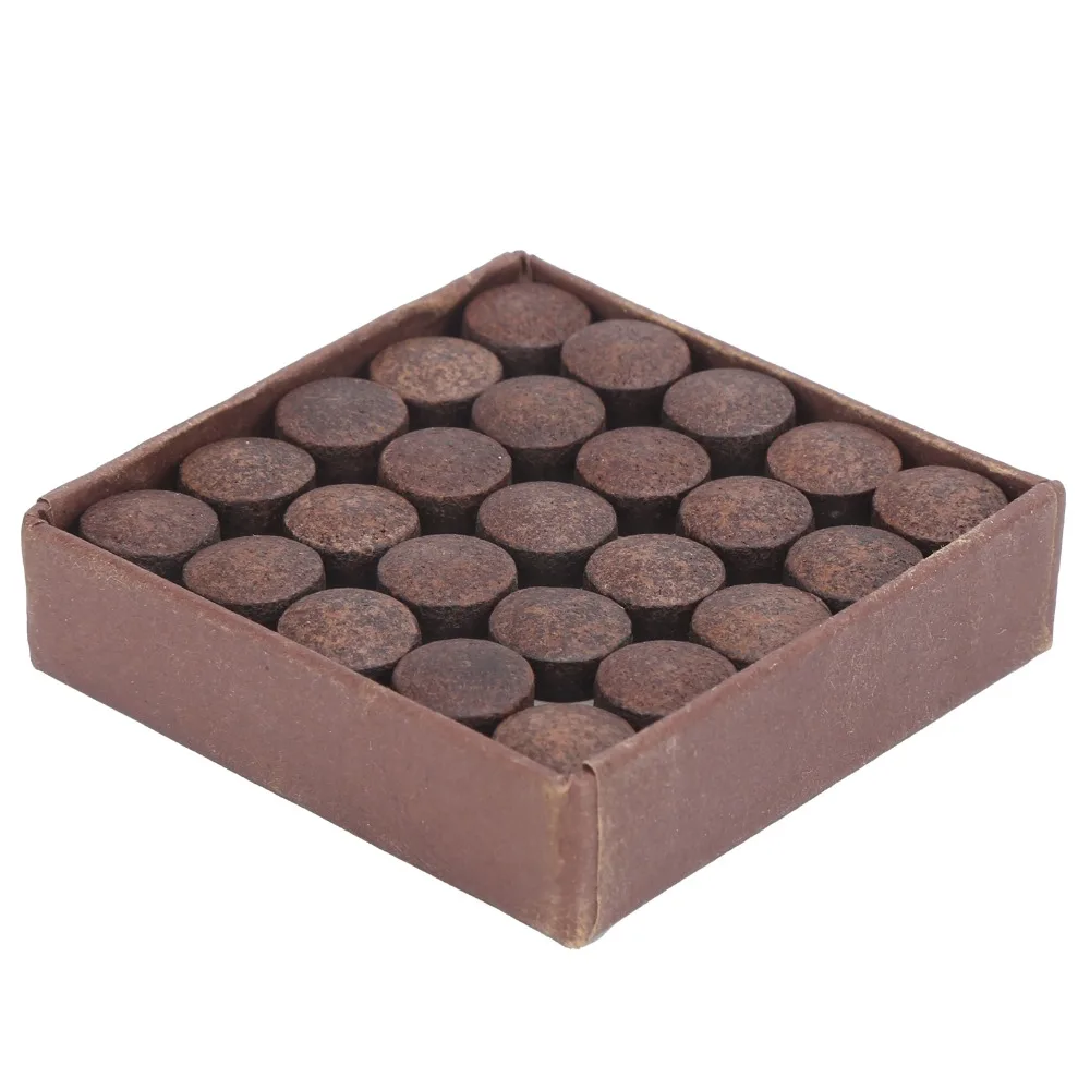 

50PCS Billiard Accessories 11mm Cue Tips Kit Maroon Leather Pool Cue Tips Snooker Cue Tips Snooker Game