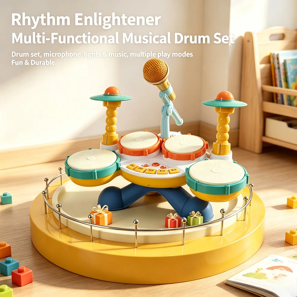 multifunctional-music-drum-kit-cross-border-new-product-early-education-toy-musical-instrument-groundhog-multi-mix-mode