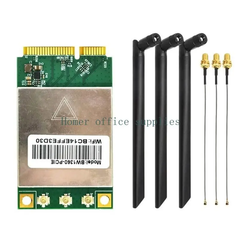 K43B BCM94360 BW1360 Placa WIFI Mini PCIE 2.4G + Gigabit Adaptador sem fio MINI PCIE Placa sem fio
