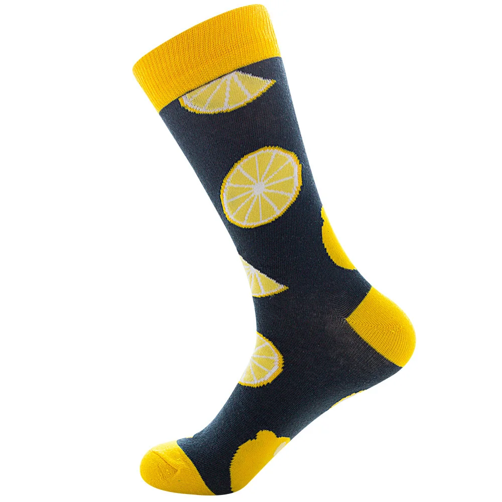 Men's Hip Hop Harajuku Socks Polka Dot Alien Skateboard Checkered Animal Medium Cut Funny Socks