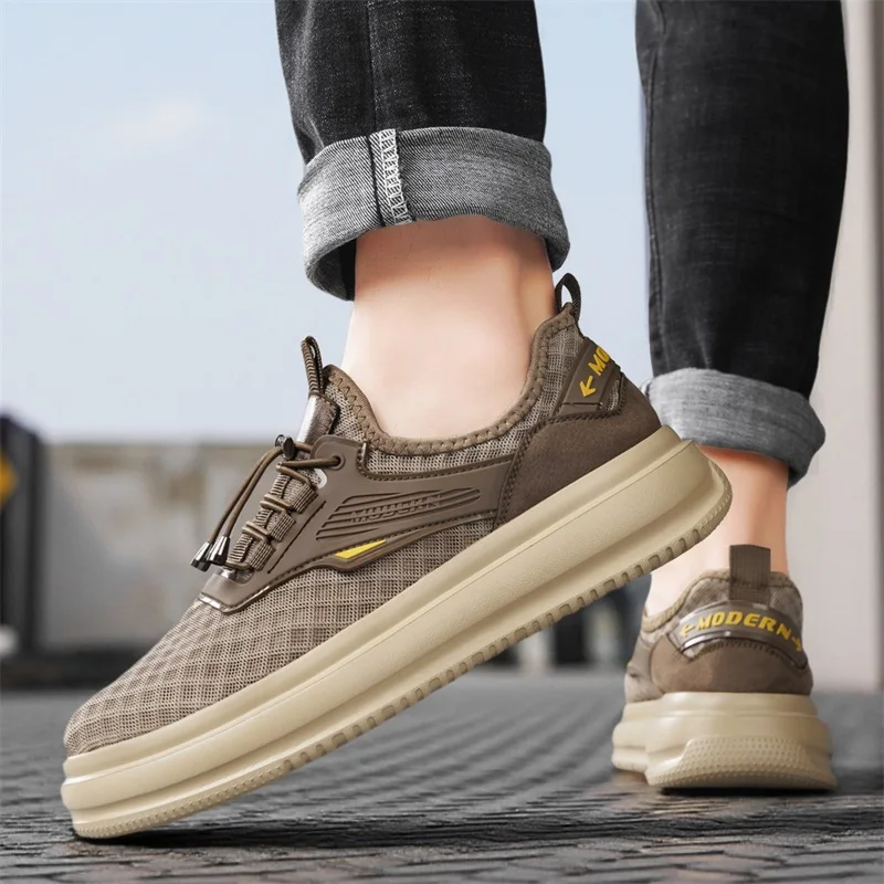 

Men's Breathable Running Shoes 2026 New Hollow Out Sport Shoes Summer Trendy Comfortable Casual Shoes Mesh Upper EVA Insole