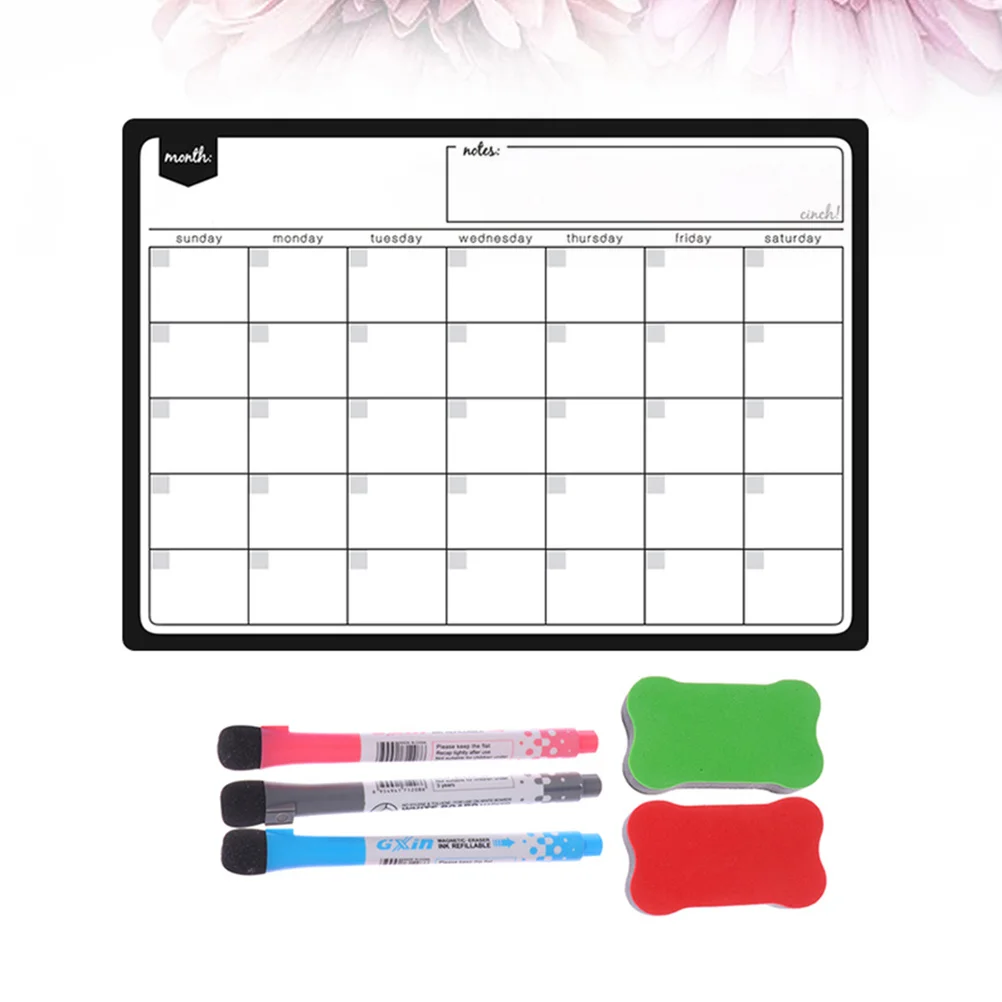 

Magnetic Refrigerator Calendar 8-Month Erasable Planner Weekly Schedule Organizer For Home Family Time Management Board