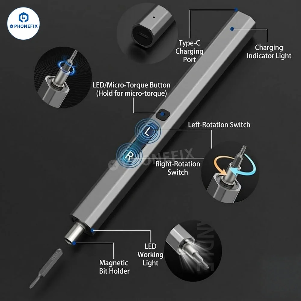 PHONEFIX 36IN1/ 51IN1 Electric Screwdriver Set Precision Toolkits Magnetic Bits Multifunction Repair For Tablet/Phone/RC Tools