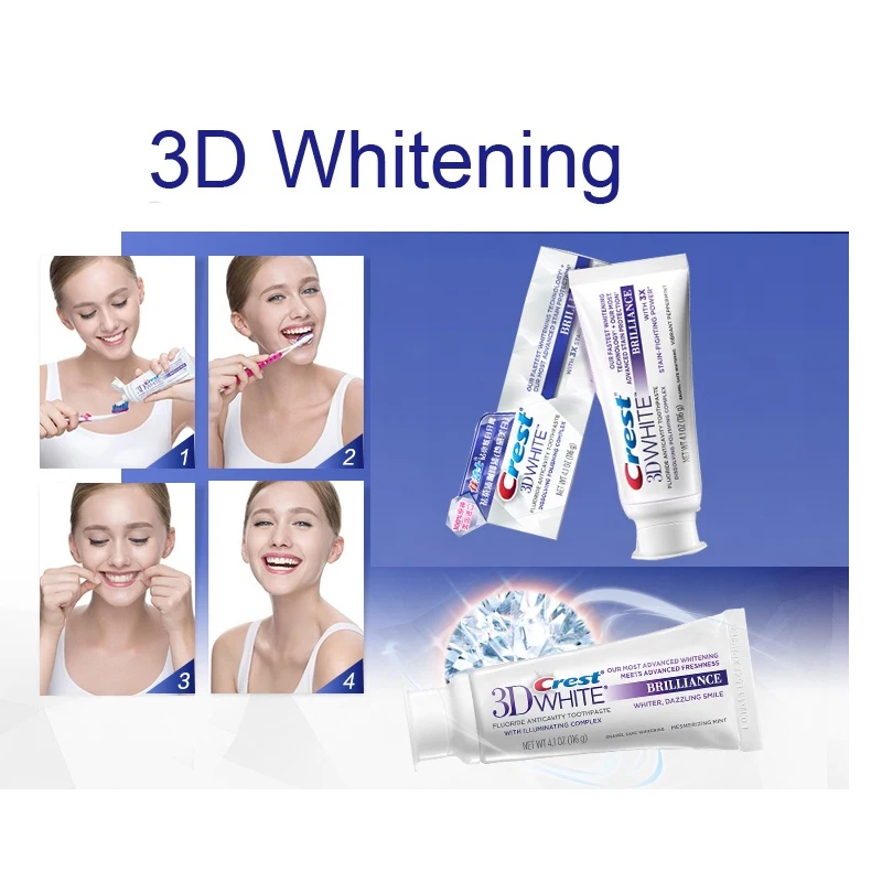 Crest Heat Whitening Toothpaste 3D Whitens Teeth Removes Stains Freshen Breath Sensitive Gum Care Teeth Paste 90g