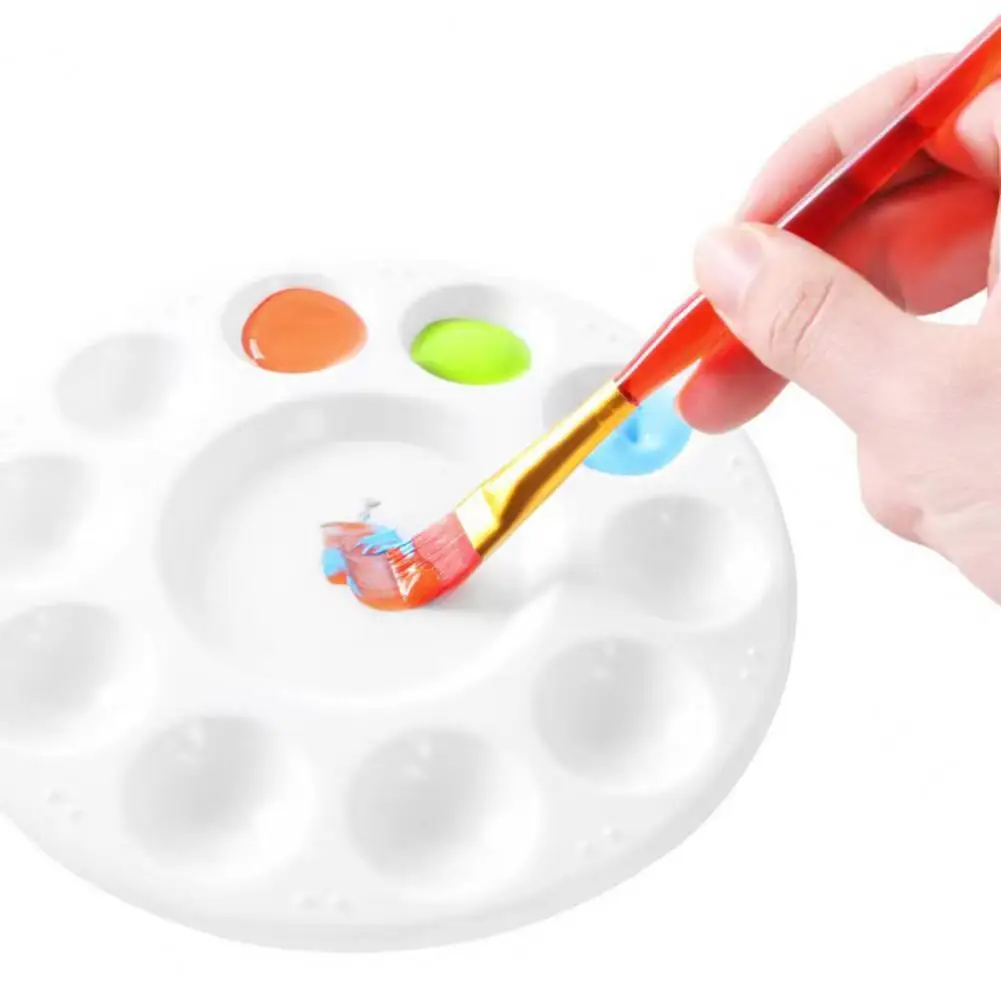 Palet lukis artis, palet cat bulat tidak lengket untuk murid seniman Diy Set 2 untuk cat air