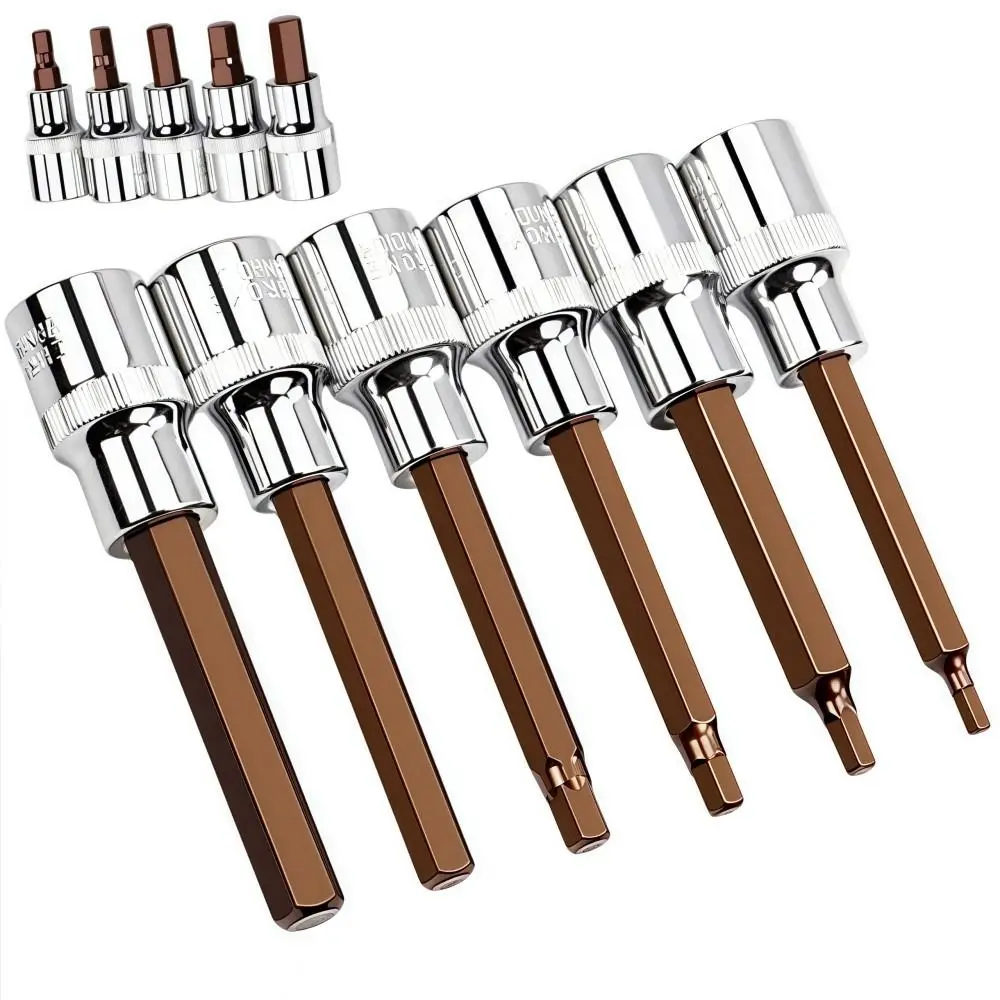 1/2‘ Drive Hex Bit Sockets 4-14mm Durable DisassemblyTool Socket Metric Portable Joint Hexagonal Remover Repair Tools