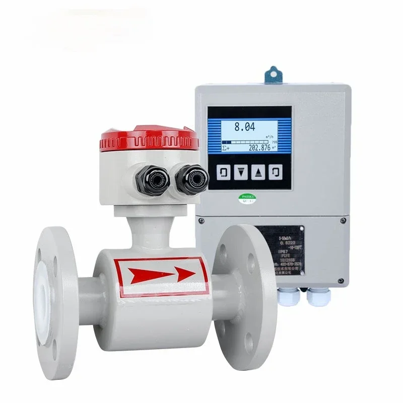 الصين dn100 dn150 مقياس الجريان الكهرومغناطيسي rs485 مياه البحر الصرف الصحي سعر الاستشعار الكهرومغناطيسي