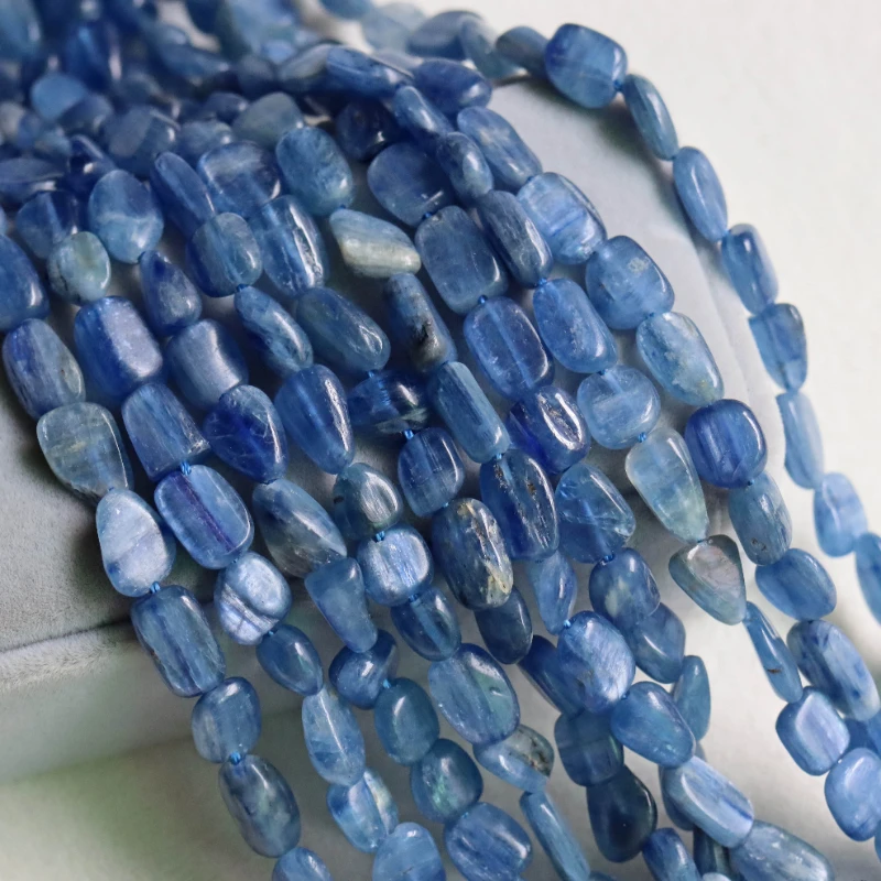 Natural Kyanite Shaped Irregular Crushed Stone Beads Straight Hole Denier  Bracelet Necklace  DIY Jewelry Accessoies Wholesale