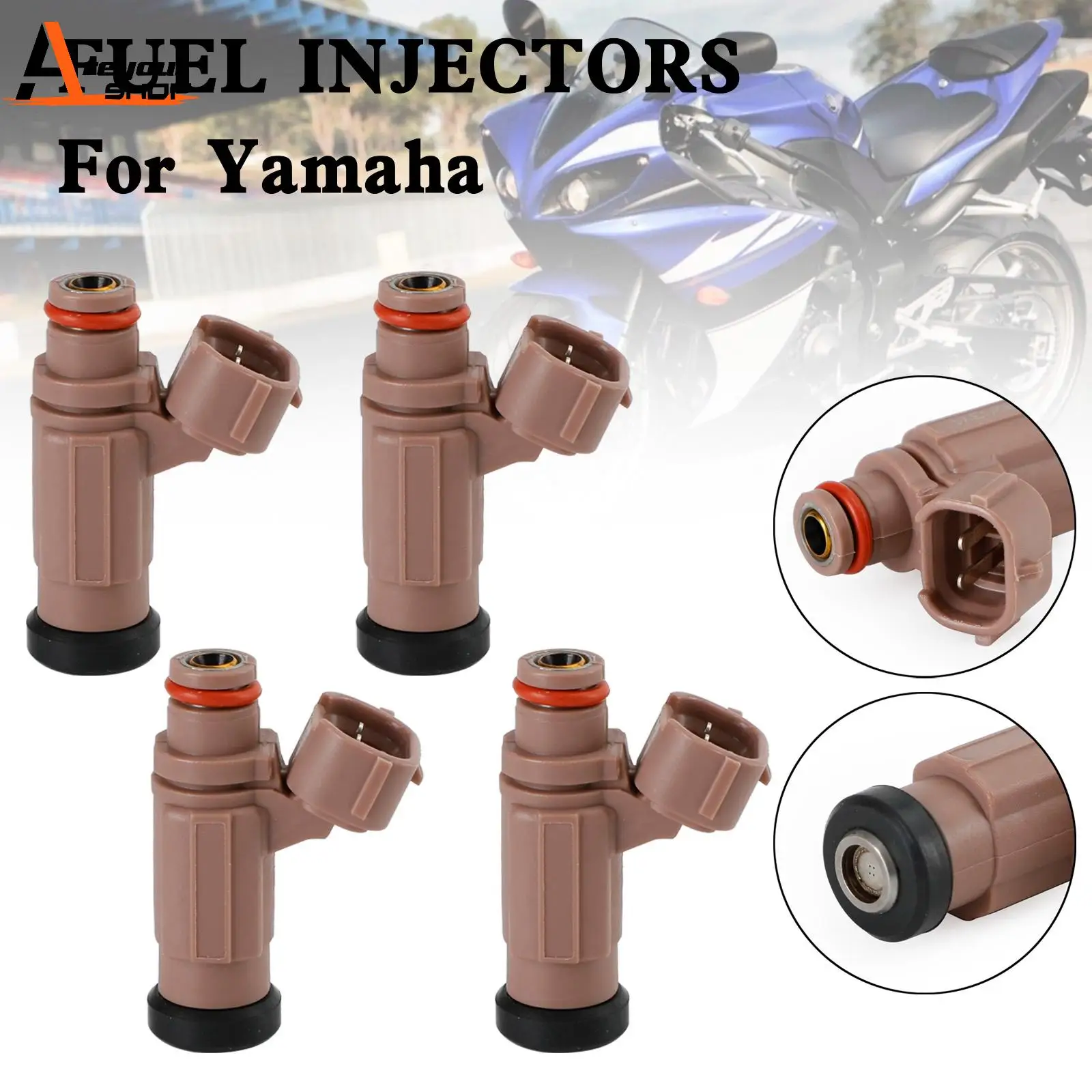 Artudatech 4PCS 60E-13761-10-00 Fuel Injector for Yamaha PWC FX SX AR VX 212 232 1000 1100 Motor Accessories