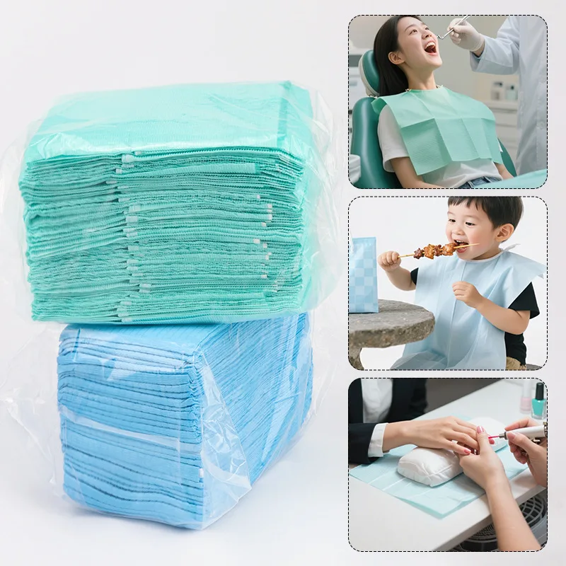 30pcs Disposable Lace Scarves/bibs, Spread Scarves, Laminated Paper Scarves/ Beauty Protection Laminated Paper 36*42.5cm s