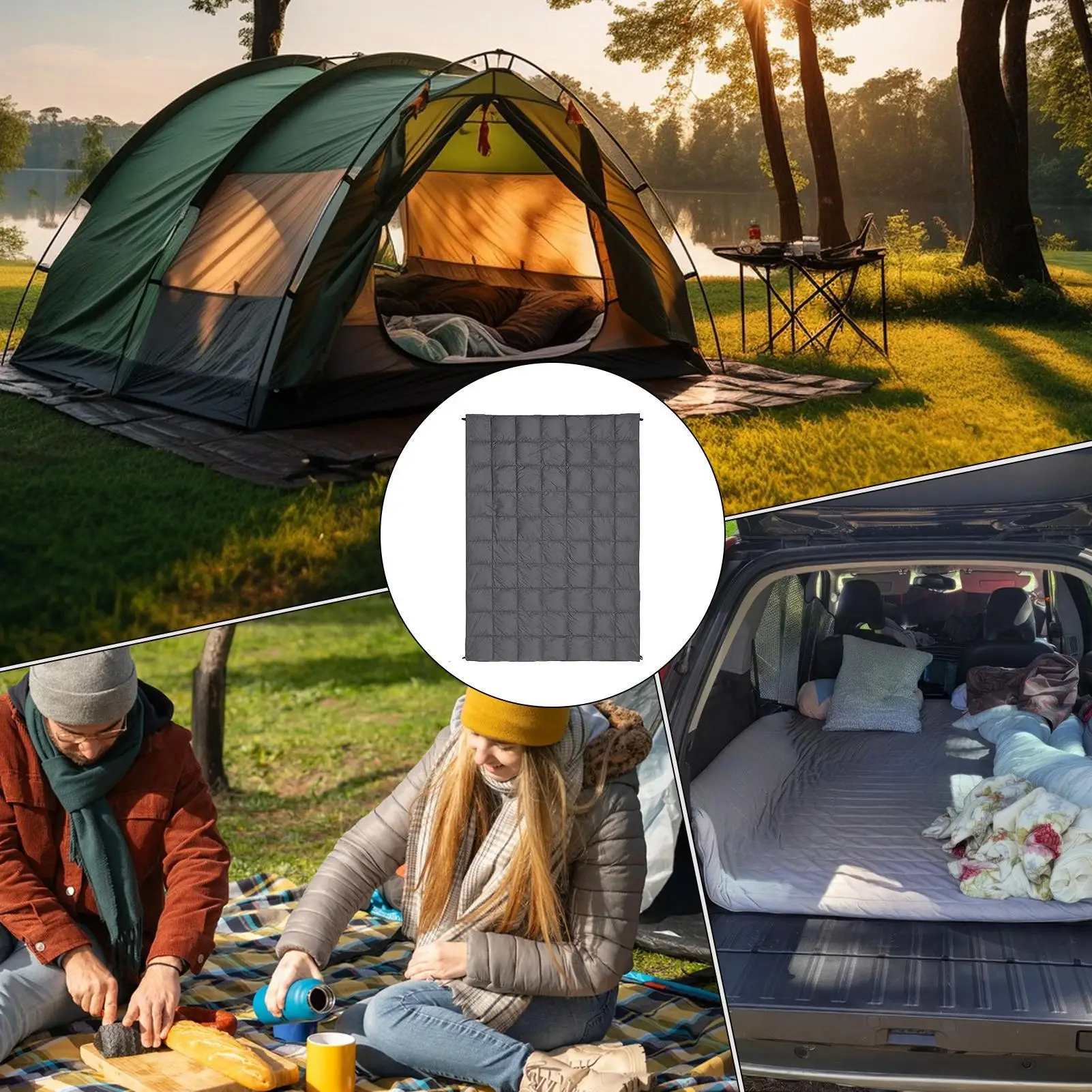 

Одеяло для рюкзака, легкое водонепроницаемое ветрозащитное носимое одеяло, уличное дорожное одеяло для путешествий, пешего туризма, пикника, фестиваля