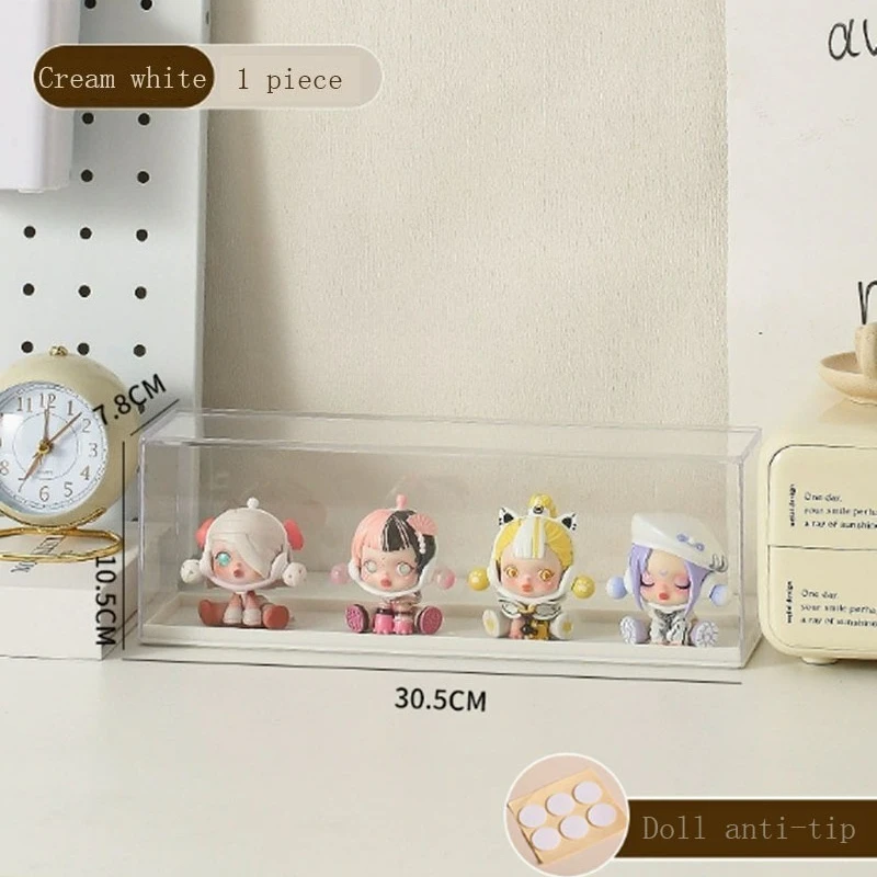 

Acrylic Transparent Flat Base Storage Box Dust proof Organizer for Displaying Merchandise and Decorative Pins