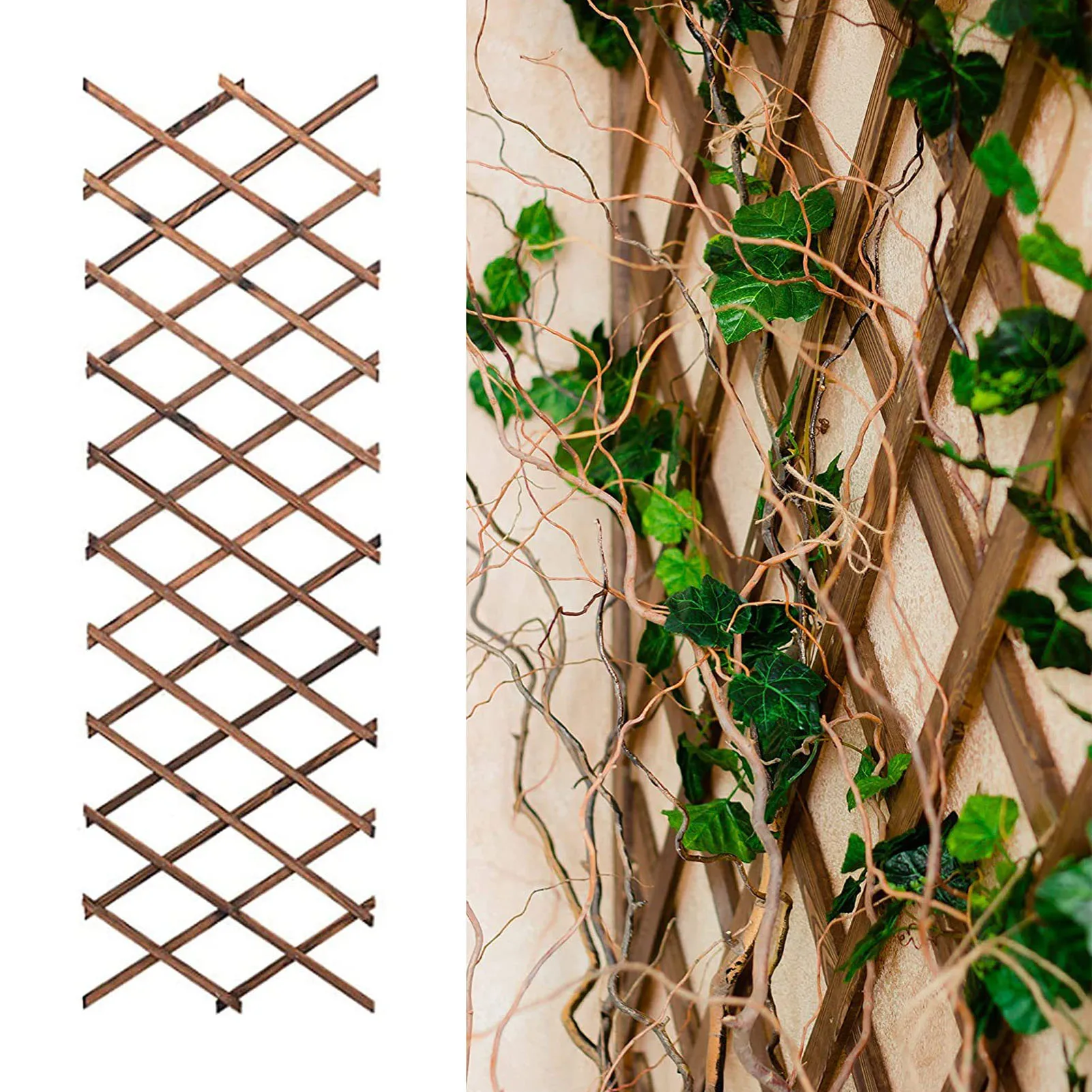 Expandable Plant Climbing Lattices Extensible Pine Fence Plant Support for Climbing Plants Expandable Plant Climbing Lattices