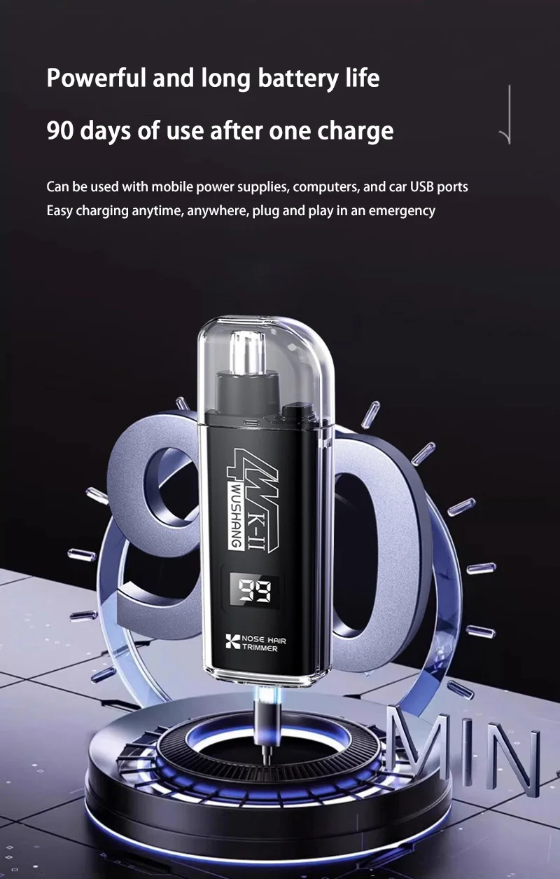 جديد الأنف الشعر المتقلب المحمولة شاشة ديجيتال شفرة قابلة للشحن للاستخدام المنزلي غسل تنظيف الأنف للرجال والنساء #6