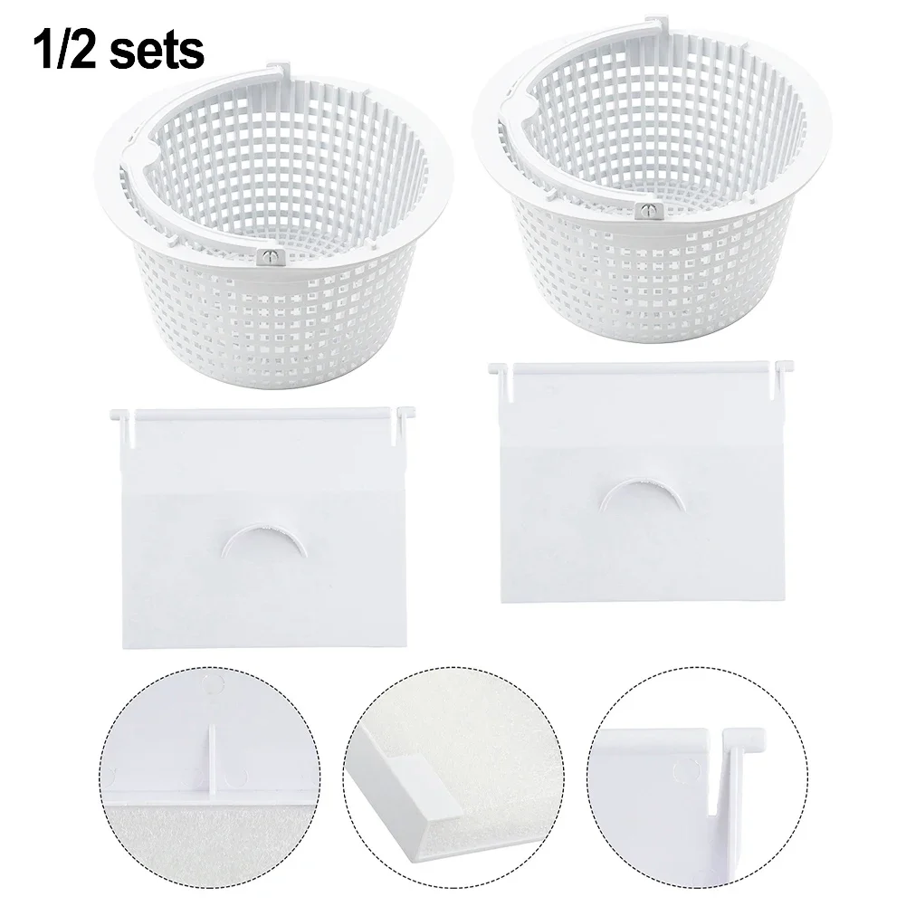 1/2 Juego de Skimmer para piscina, puerta y cesta para Hayward SPX1091C SP1091LX SP1091LXWM, cesta de filtro para piscina sobre el suelo, accesorios de limpieza de piscinas